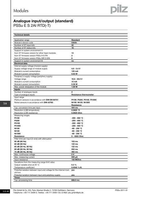 System description - Pilz GmbH & Co.