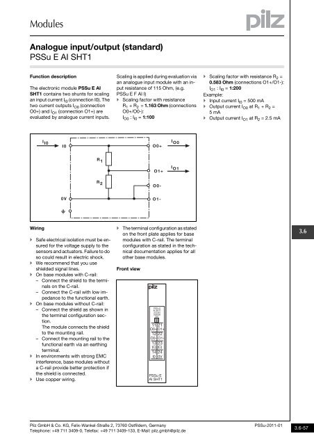 System description - Pilz GmbH & Co.