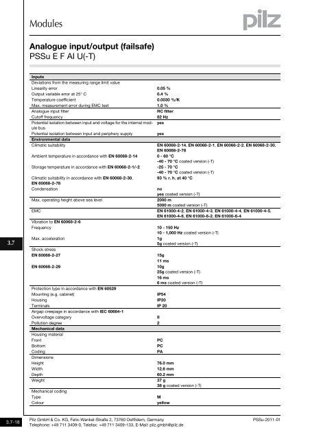 System description - Pilz GmbH & Co.