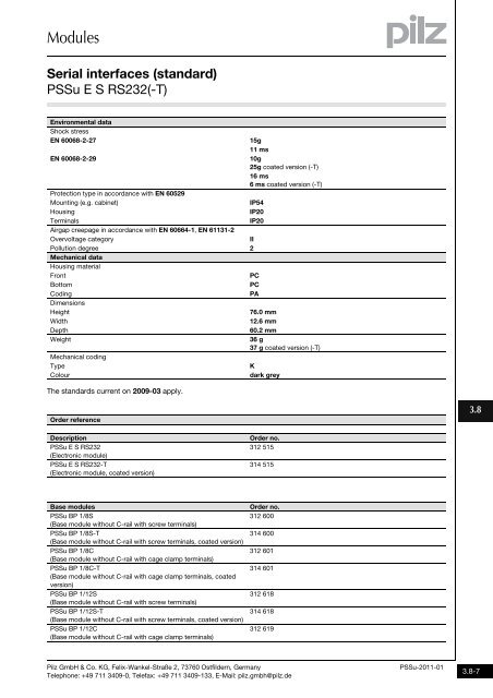 System description - Pilz GmbH & Co.