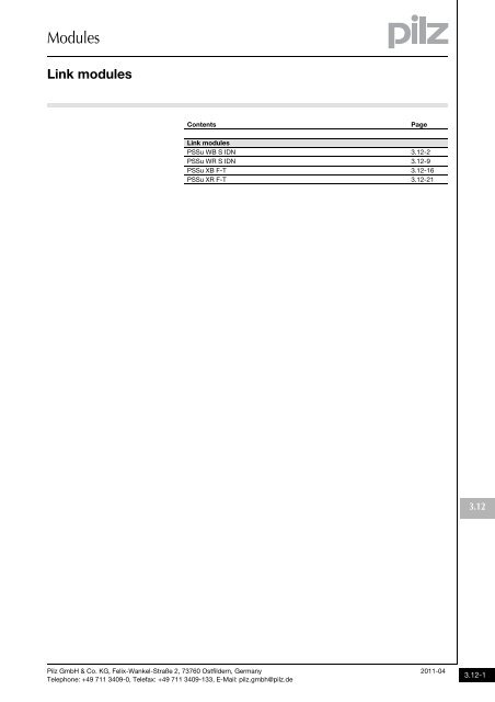 System description - Pilz GmbH & Co.