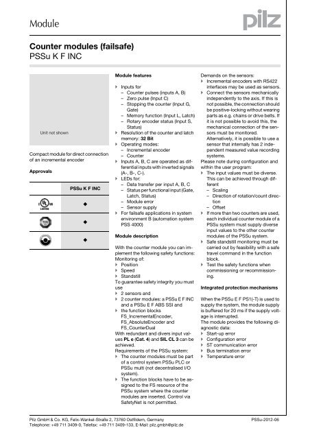 System description - Pilz GmbH & Co.