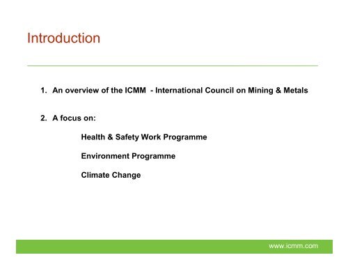 Mining and Sustainability: Health & Safety, the Environment ...
