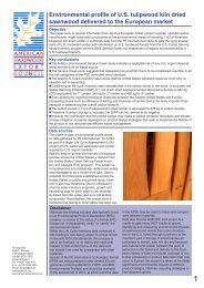 Environmental profile of U.S. tulipwood kiln dried sawnwood ...