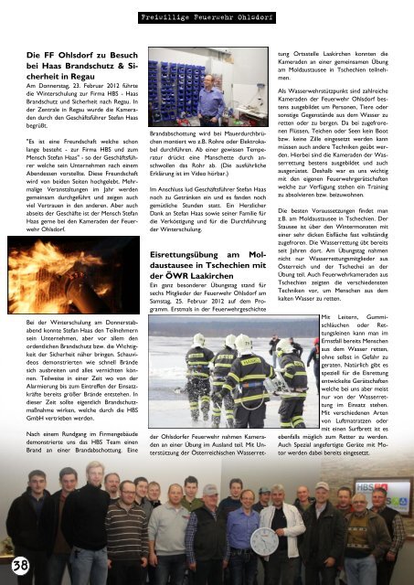 Jahresbericht 2012 - Freiwillige Feuerwehr Ohlsdorf