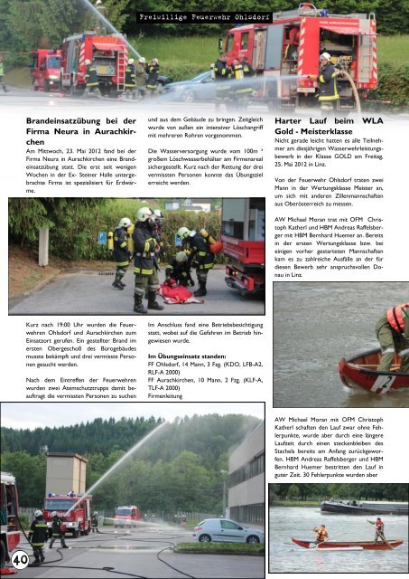 Jahresbericht 2012 - Freiwillige Feuerwehr Ohlsdorf