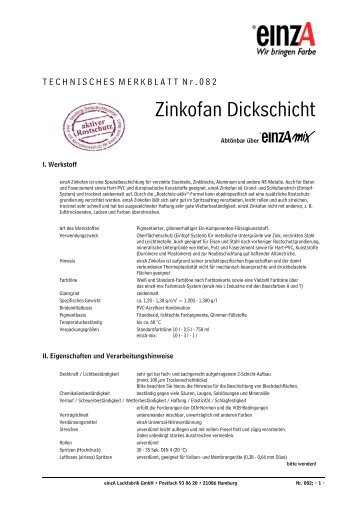 Zinkofan Dickschicht - einzA