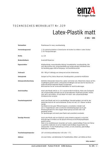 Latex-Plastik matt - einzA