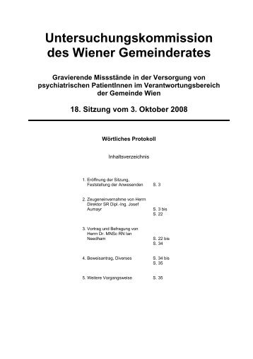 Untersuchungskommission des Wiener Gemeinderates - ÃVP Wien