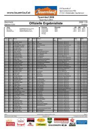 Ergebnisliste Tauernlauf 2006 - xc-skiing.at