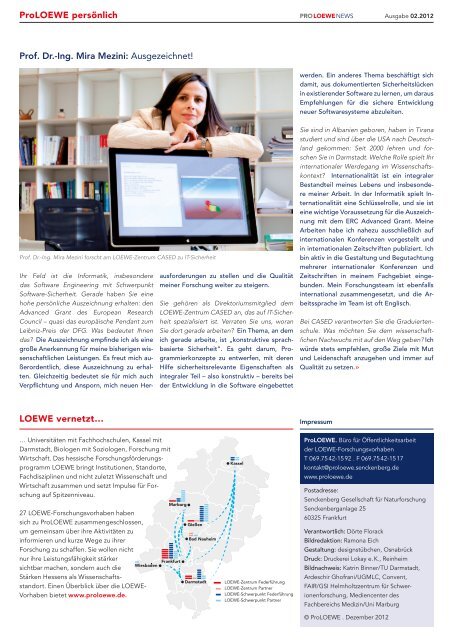 Ausgabe 02.2012 - zur Ansicht - Pro Loewe