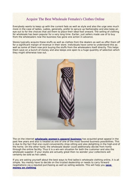 buy wholesale women's clothes online