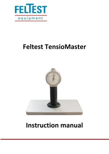 Feltest TensioMaster Instruction manual