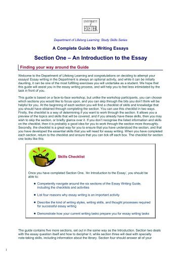 DLL Study Skills Series: Essay Writing
