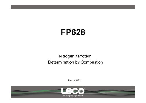 Nitrogen / Protein Determination by Combustion