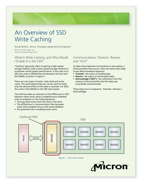 An Overview of SSD Write Caching (pdf) - Micron