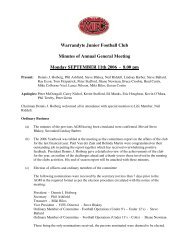 Minutes of 2006 AGM - Warrandyte