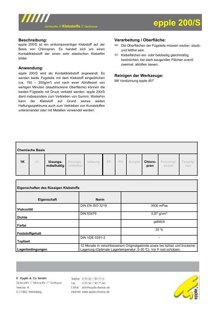 epple 200 S\374 - Epple-chemie.de