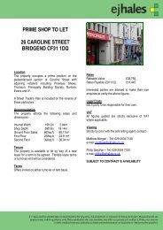 prime shop to let 26 caroline street bridgend cf31 1dq - EJ Hales