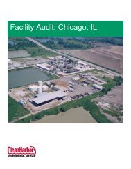 Facility Audit: Chicago, IL - Clean Harbors