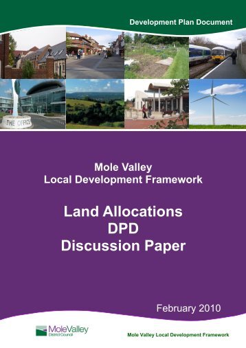 Front Cover - Discussion Paper - Mole Valley District Council