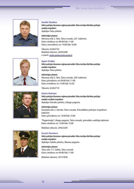 Talsu iecirkÅa plÄns 2010.- 2012.gadam - Valsts policija