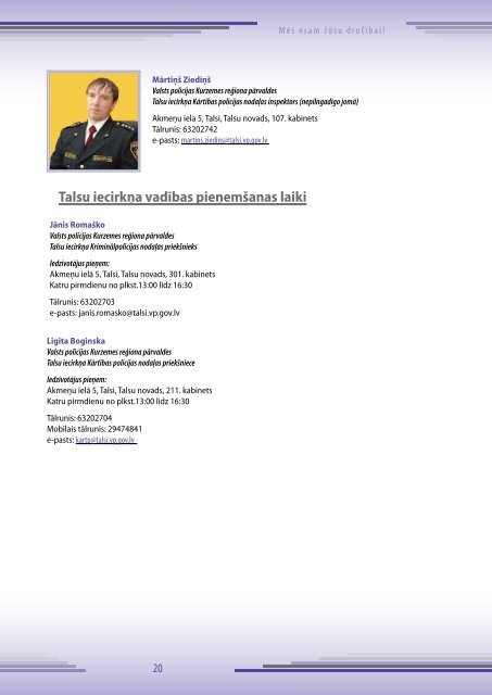 Talsu iecirkÅa plÄns 2010.- 2012.gadam - Valsts policija