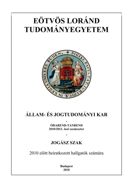 ELTE Ãllam- Ã©s JogtudomÃ¡nyi Kar - EÃ¶tvÃ¶s LorÃ¡nd TudomÃ¡nyegyetem