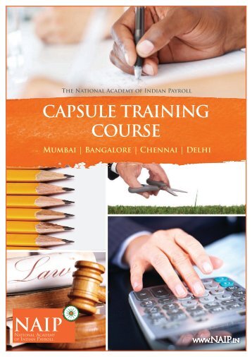 CAPSULE TRAINING COURSE - national academy of indian payroll