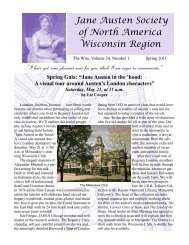 Jane Austen Society of North America Wisconsin Region