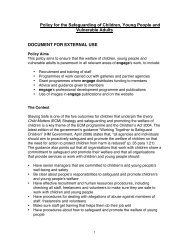 Policy for the Safeguarding of Children, Young People and ... - Engage
