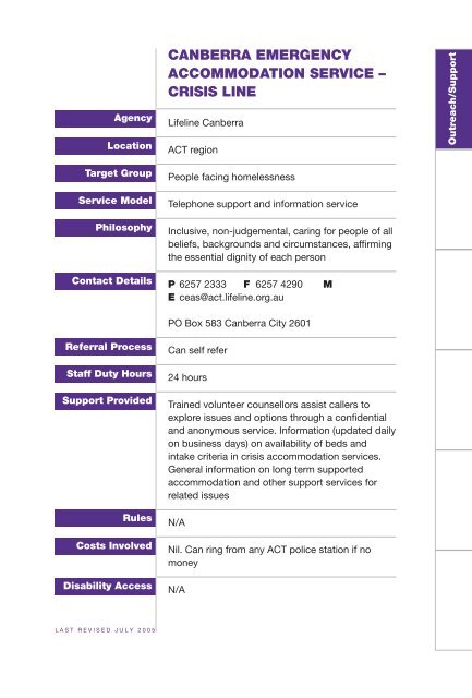 Referral Guide to Emergency Accommodation and Support Services ...