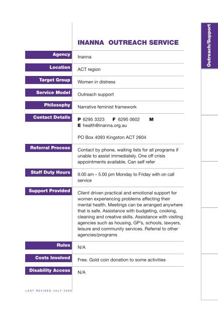 Referral Guide to Emergency Accommodation and Support Services ...