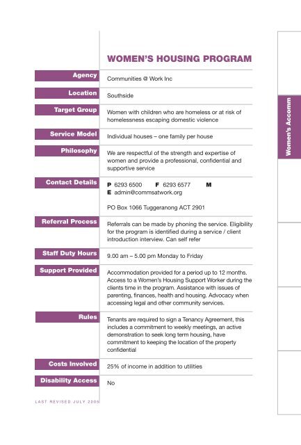 Referral Guide to Emergency Accommodation and Support Services ...