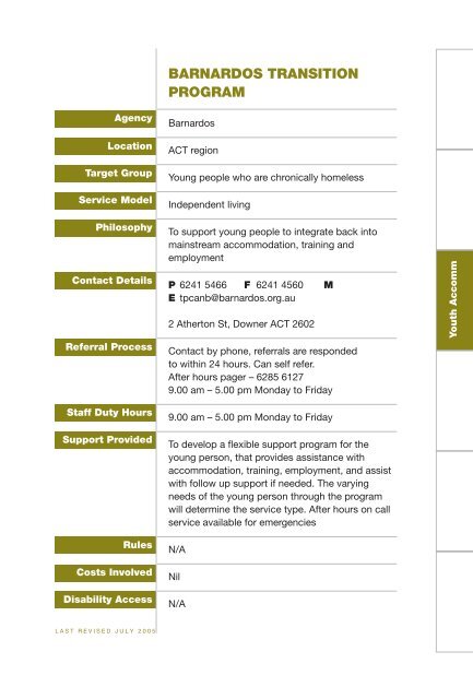 Referral Guide to Emergency Accommodation and Support Services ...