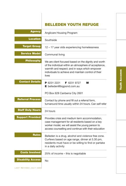 Referral Guide to Emergency Accommodation and Support Services ...