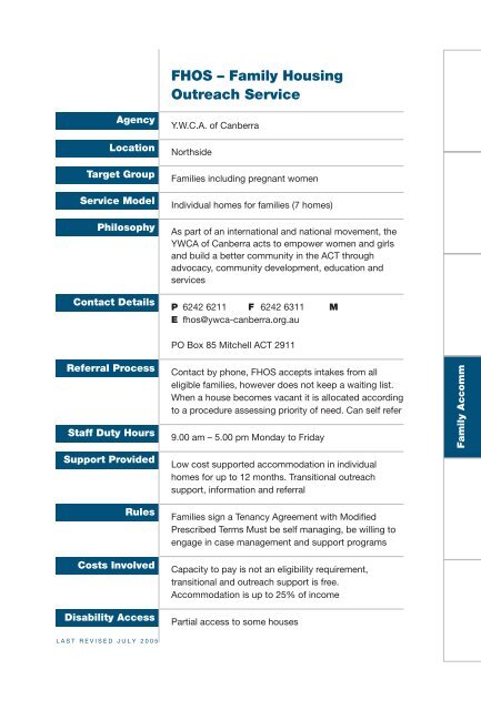 Referral Guide to Emergency Accommodation and Support Services ...