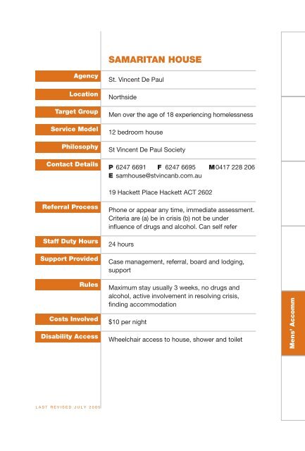 Referral Guide to Emergency Accommodation and Support Services ...