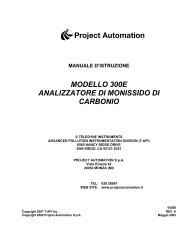 modello 300e analizzatore di monissido di carbonio - ARPA Lazio