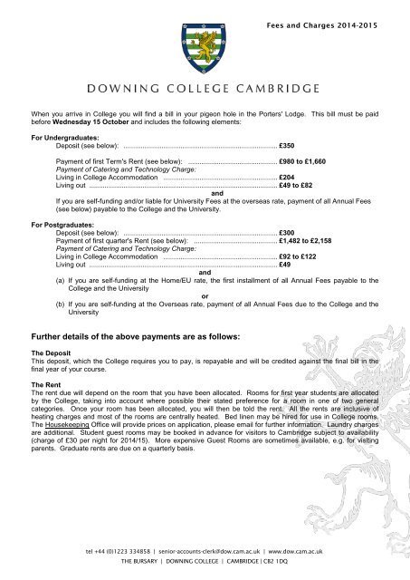 Fees and Charges.docx - Downing College