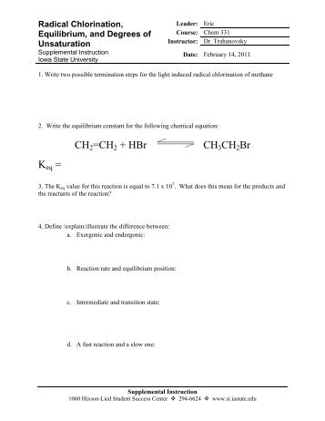 Chem 331 Worksheet 9 - Iowa State University