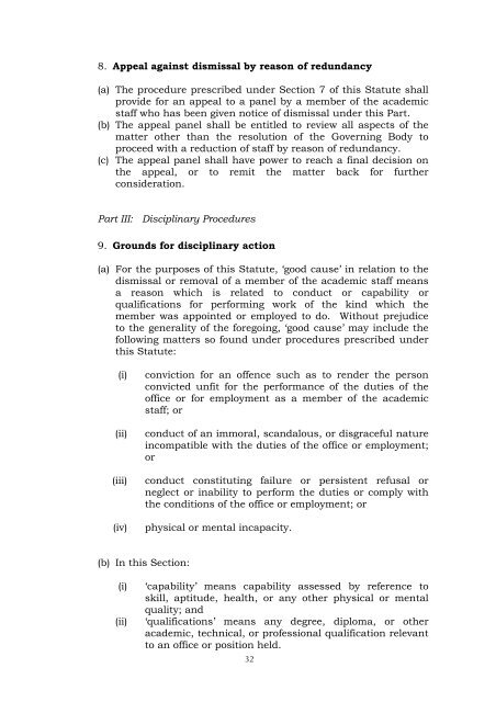 College Statutes - Downing College - University of Cambridge