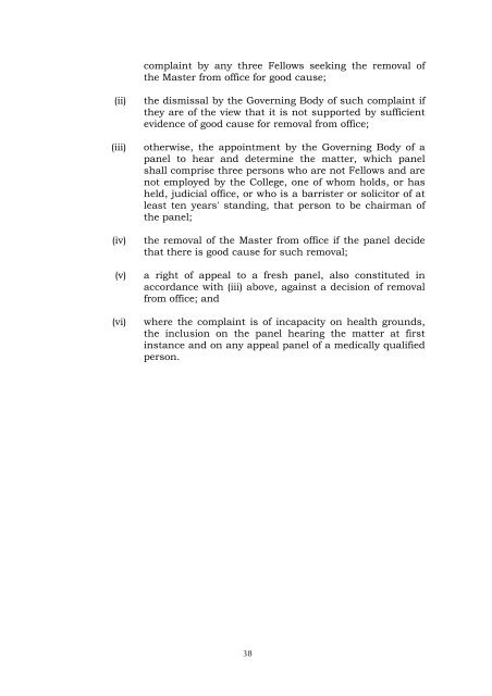 College Statutes - Downing College - University of Cambridge