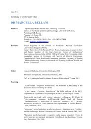 dr marcella bellani - Section of Psychiatry - UniversitÃ  degli Studi di ...