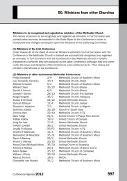 50. Ministers from other Churches - Methodist Conference