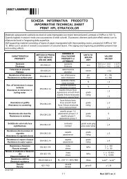 scheda informativa prodotto informative technical sheet print hpl ...