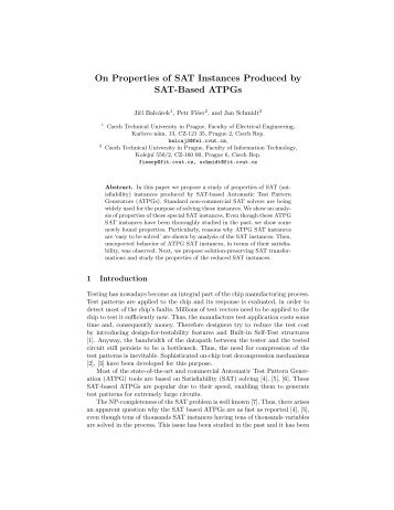 On Properties of SAT Instances Produced by SAT-Based ATPGs