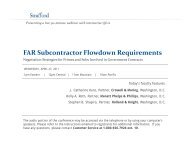 FAR Subcontractor Flowdown Requirements - Strafford