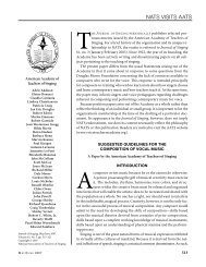 Suggested Guidelines for the Composition of Vocal Music - UNT