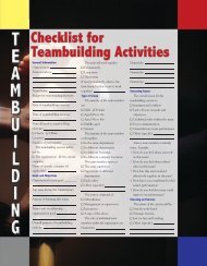 Teambuilding Checklist PDF